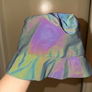 Bucket hat- size small, never worn (dark green metallic)